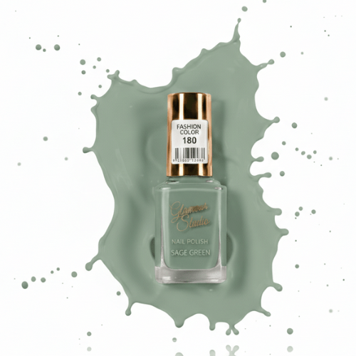 Glamour Studio Professional Nail Polish | Shade 180 Sage Green Fashion Color | Nikhaar International Store