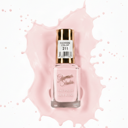Glamour Studio Professional Nail Polish | Shade 211 Pale Blush Fashion Color | Nikhaar International Store