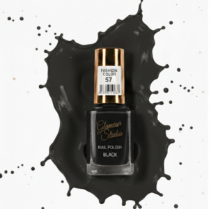 Glamour Studio Professional Nail Polish | Shade 57 Black Fashion Color | Nikhaar International store