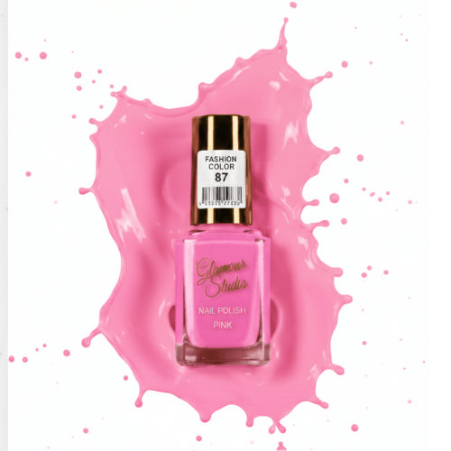 Glamour Studio Professional Nail Polish | Shade 87 Pink Fashion Color | Nikhaar International store