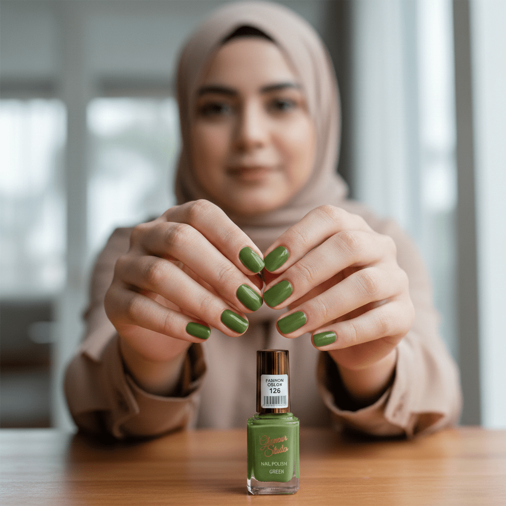 Glamour Studio Professional Nail Polish | Shade 178 Mehndi Green Fashion Color | Nikhaar International Store - Image 2