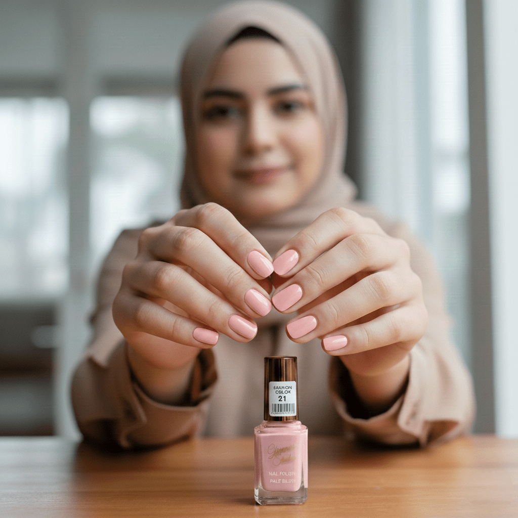 Glamour Studio Professional Nail Polish | Shade 211 Pale Blush Fashion Color | Nikhaar International Store - Image 2