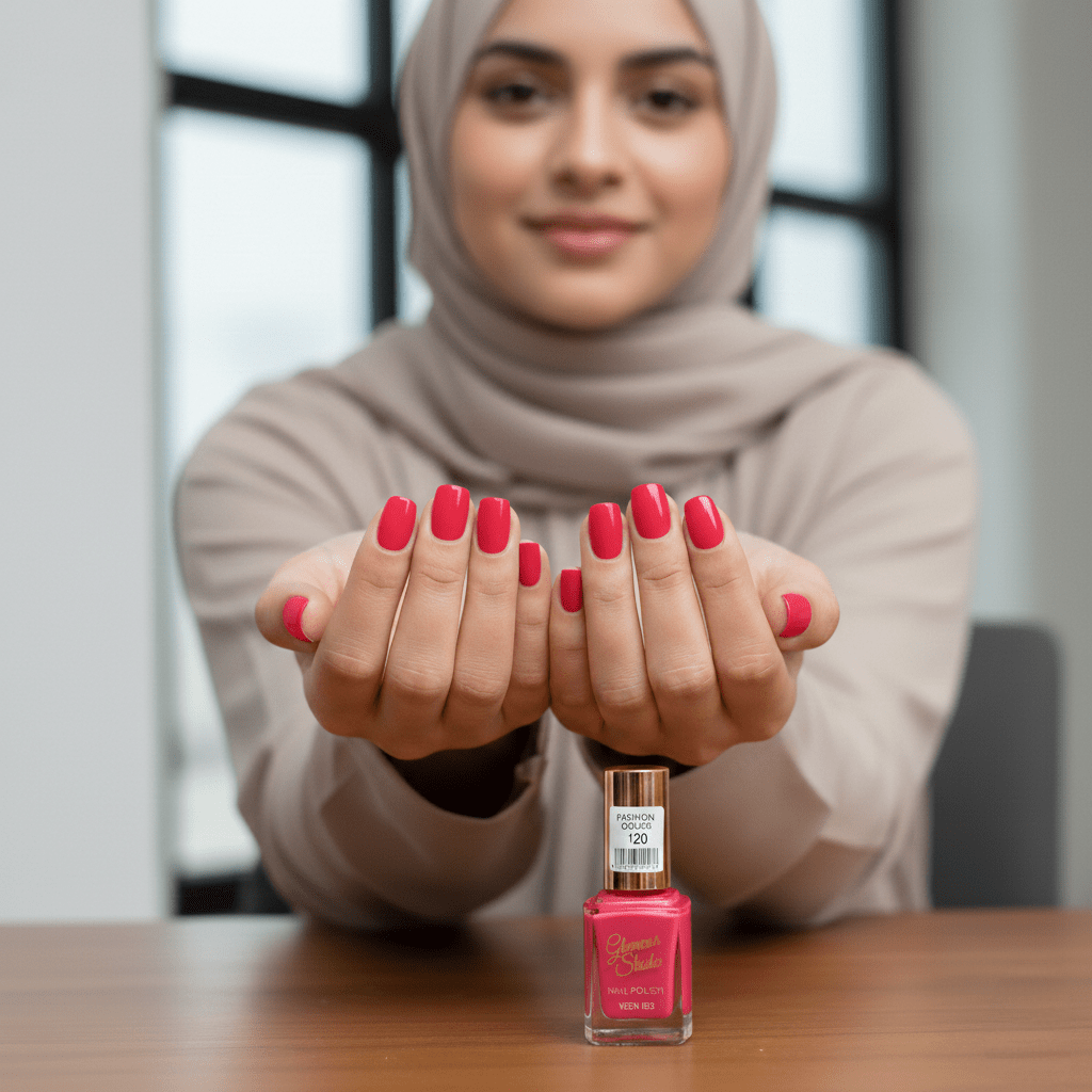 Glamour Studio Professional Nail Polish | Shade 20 Neon red Fashion Color | Nikhaar International Store - Image 2