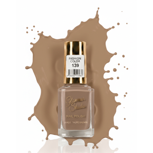 Glamour Studio Professional Nail Polish | Shade 139 Taupe Brown Fashion Color | Nikhaar International Store